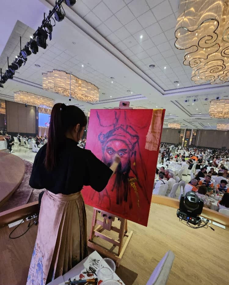 现场绘画表演