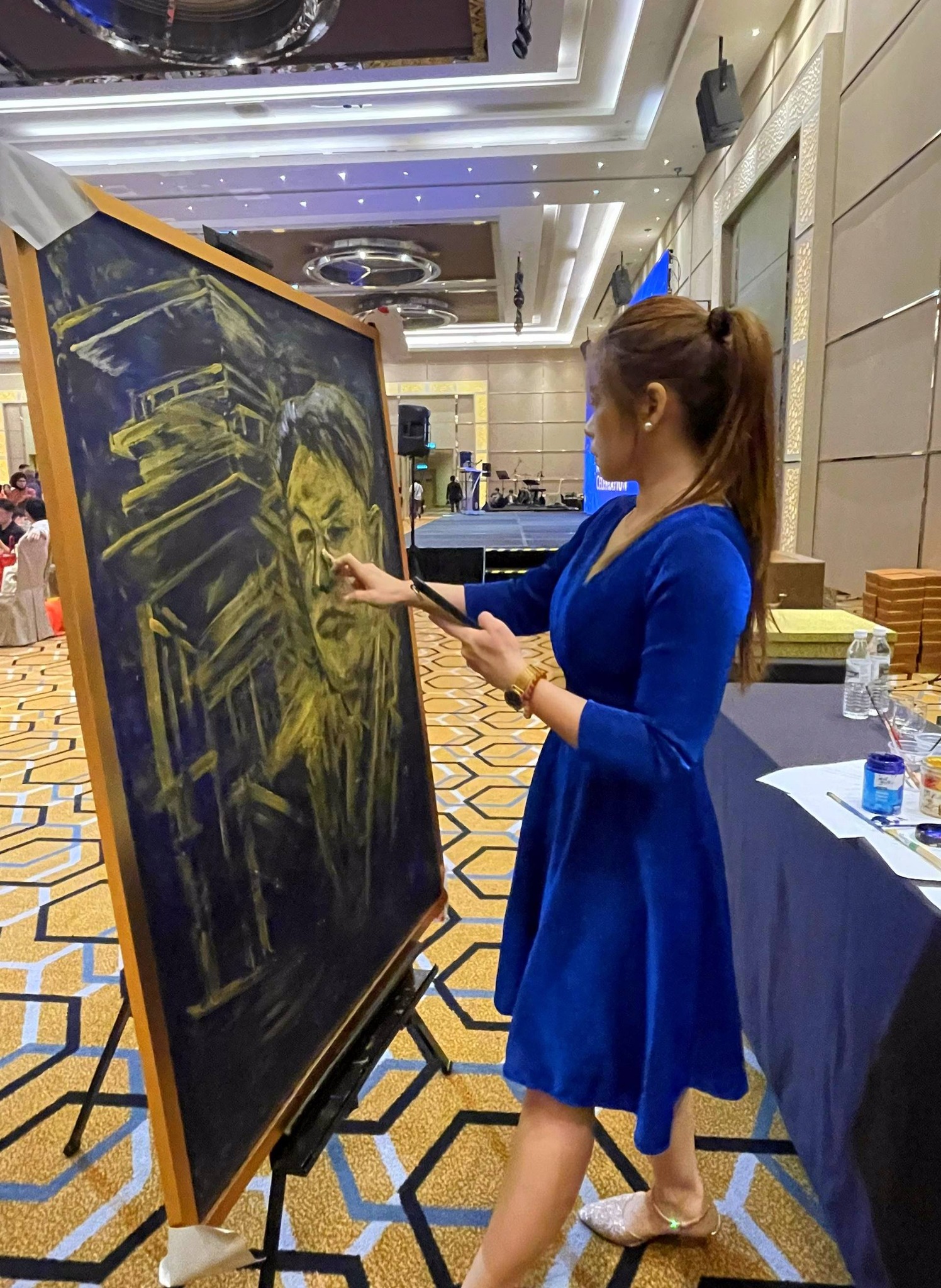 现场绘画表演